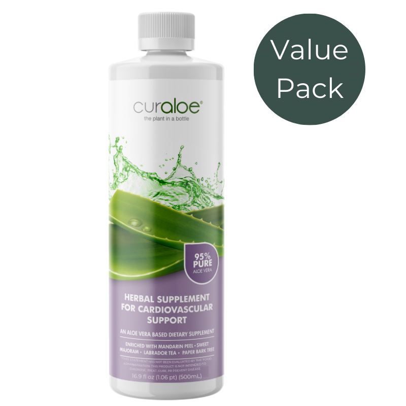 Gropackung mit Nahrungsergnzungsmitteln zur Herzuntersttzung  95 % Aloe- Vera-Saft