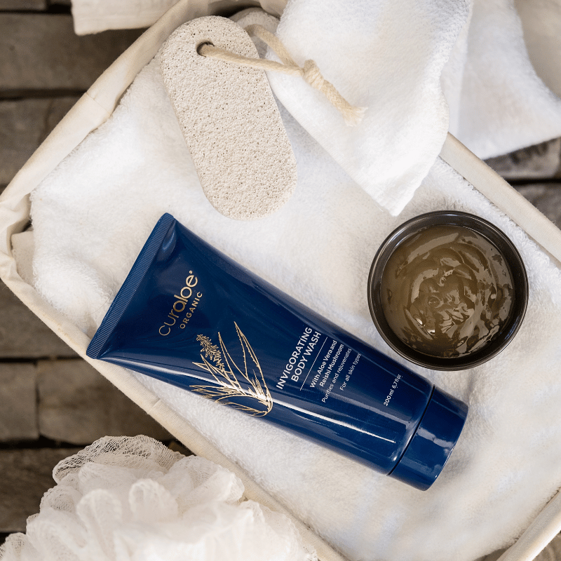 Organic Invigorating Body Wash - 81% Aloe Vera and Reishi Mushroom