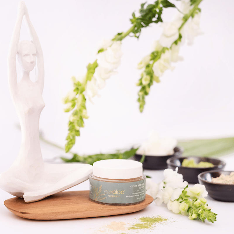 Organic Hydra Restore Cream - 71% Aloe Vera, Moringa Oil and Reishi Mushroom