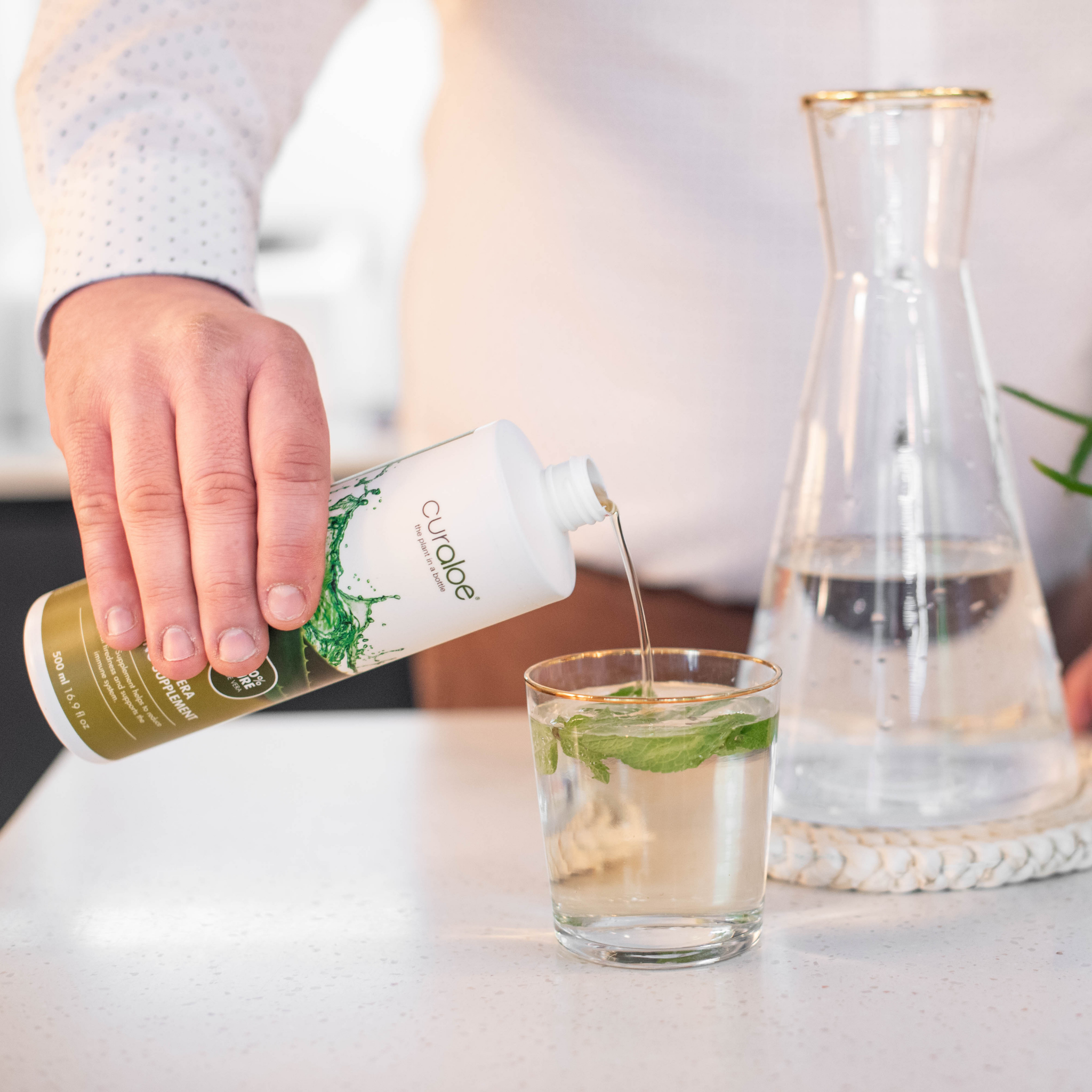 Pure Aloe Vera inner leaf extract with vitamins and minerals for health