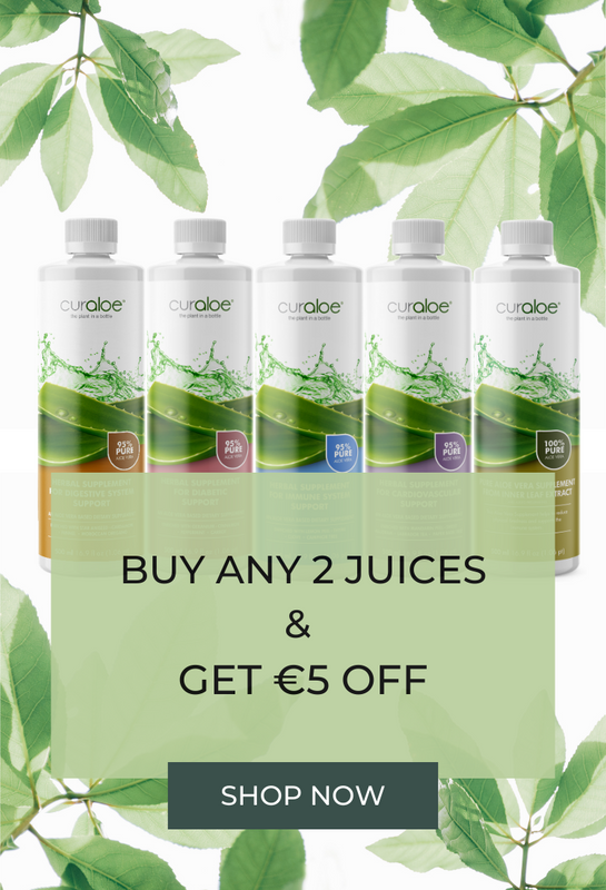Buy Any 2 Curaloe Aloe Vera Juices and get €5 off your order