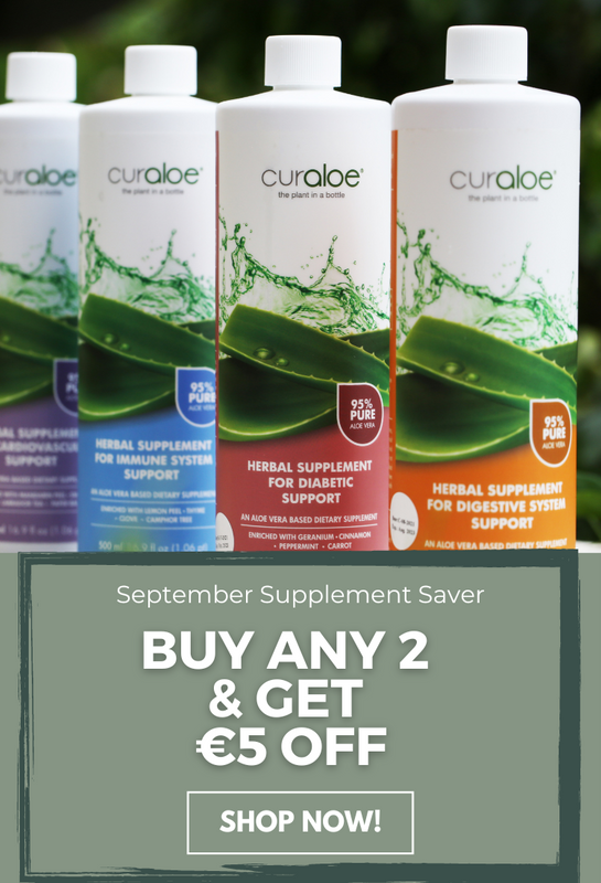 Curaloe September Supplement Saver - Buy 2 or More Curaloe Aloe Vera Supplements and Save €5