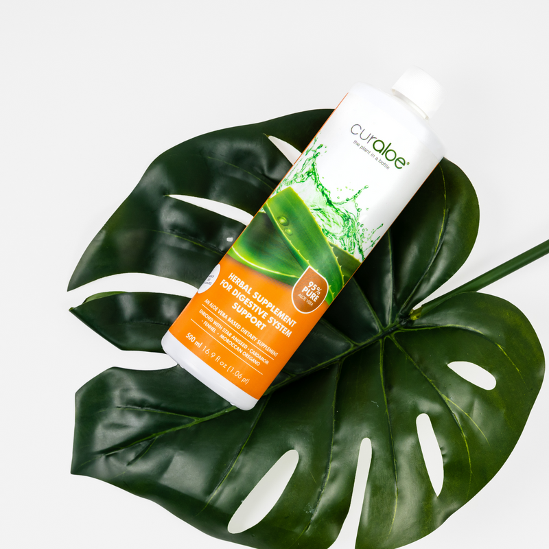 Supplément de soutien digestif - 95 % d'Aloe Vera + herbes pour une digestion saine